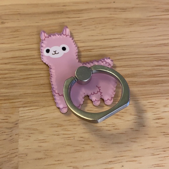 Llama Phone Ring | Rotating Metal Stand | Pink - Picture 5 of 6